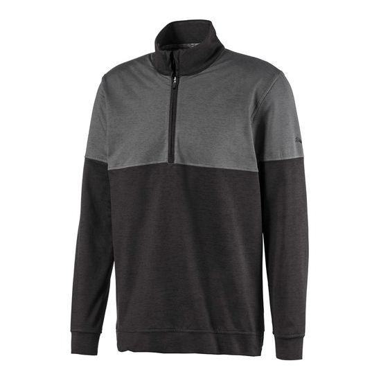 Puma Warm Up 1/4 Zip Golf Pullover - Black/Quiet Shade