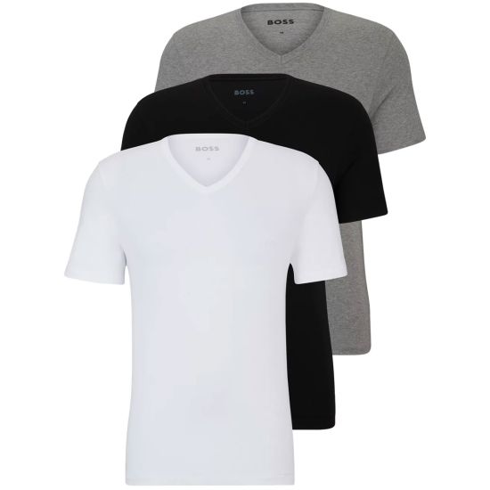 Hugo Boss Men's V-Neck 3-Pack Classic T-Shirt - Mixed