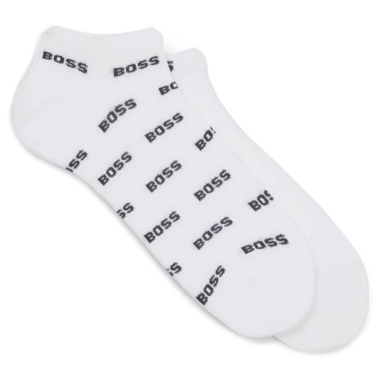 Hugo Boss Men's 2-Pack AS Allover CC Golf Socks - White