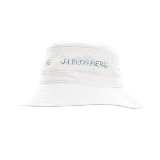 J.Lindeberg Men's Denver Golf Bucket Hat - White - SS22