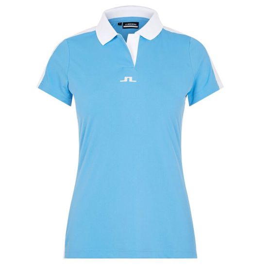 J.Lindeberg Women's Nour Polo Shirt Golf Top - Ocean Blue