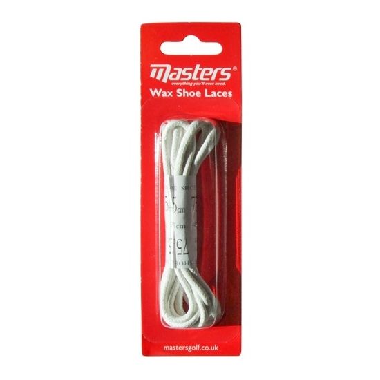 Masters Golf Wax Shoe Laces - White