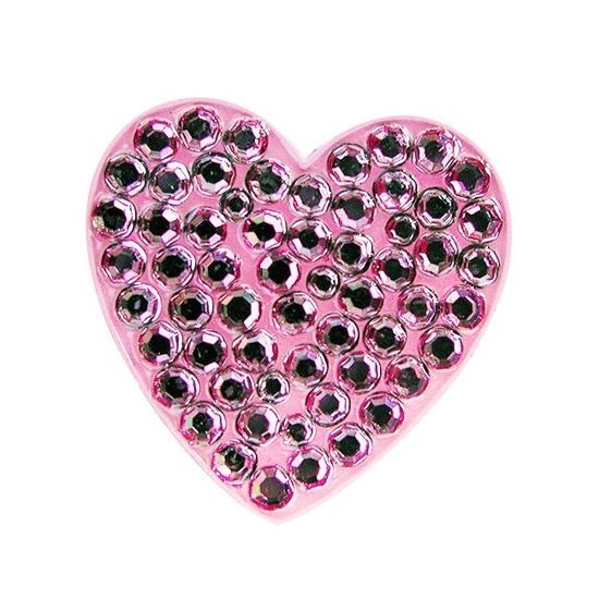 Navika Pink Heart Swarovski Crystal Ball Marker