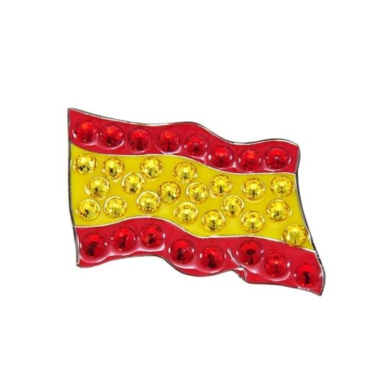 Navika Spanish Flag Swarovski Crystal Ball Marker