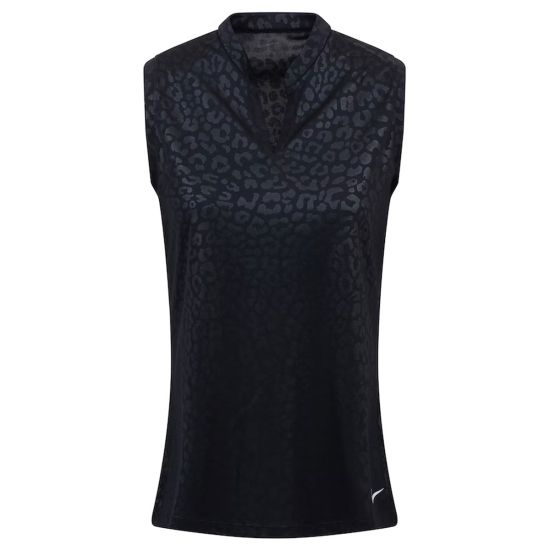 Nike Women's Dri-FIT Victory Sleeveless Golf Polo - Black/White