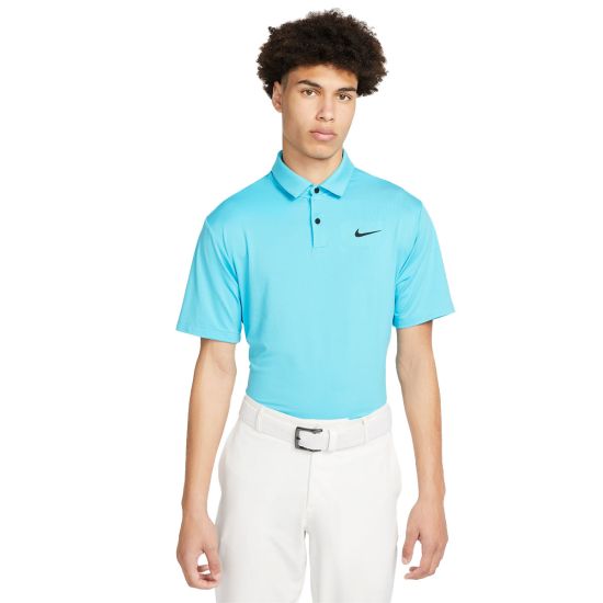 Nike Men's Dri-Fit Tour Solid Golf Polo - Baltic Blue Black