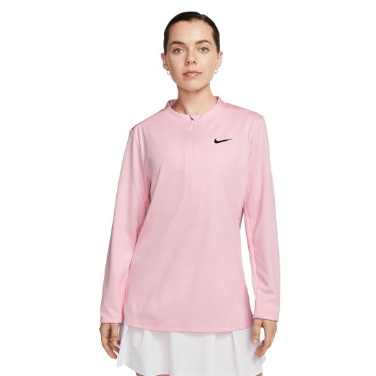 Nike Women's Dri-FIT UV Advantage 1/2-Zip Golf Top - Medium Soft Pink/Black