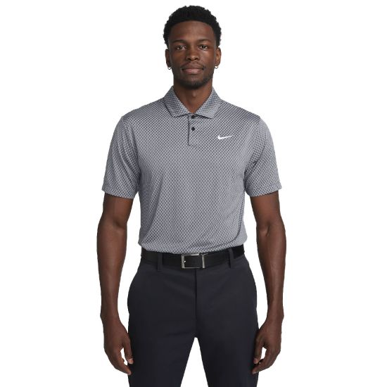 Nike Men's Dri-Fit Tour Golf Polo - Black/Dark Smoke Grey/Light Smoke Grey/White