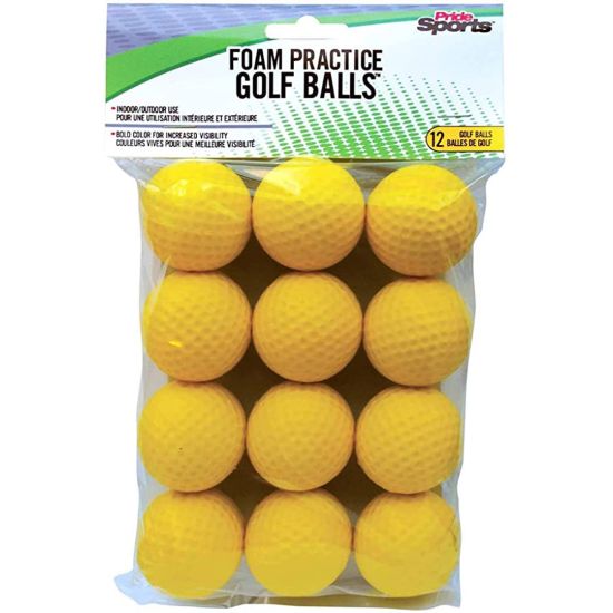 Pride Sports Foam Practice Balls - 12balls - Yellow
