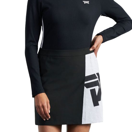 PXG Women's Big Logo Pleated Golf Skirt - Black