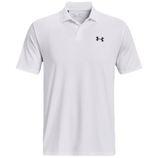 Under Armour Men's UA Performance 3.0 Golf Polo - White/Pitch Gray