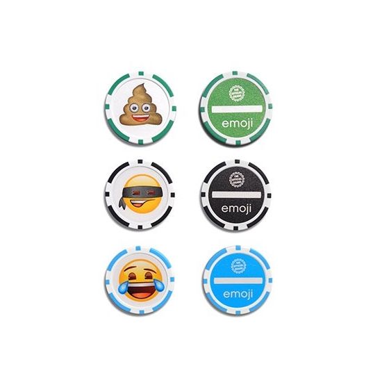 Emoji 3pk Golf Poker Chips Ball Marker