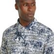 Cobra Puma Men's Cloudspun Tropic Polo Shirt - Quiet Shade/Navy Blazer