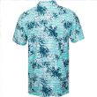 Puma Men's Cloudspun Tropic Polo Shirt - Angle Blue/Clue Coral