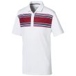 Puma Juniors Montauk Golf Polo - Bright White / Rhubarb