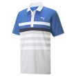Puma Men's Mattr One Way Golf Polo Shirt - Bright Cobalt/Bright White