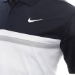 Nike Men's Dri-Fit Victory Colour Block Golf Shirt - Obsidian/White/LT Smoke Grey/White