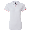 Footjoy Women's Trim PIQ W/ Collar Shirt - White