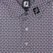 Footjoy Men's Lisle Half Moon Geo Golf Shirt - Black/White Orchid