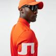 J.Lindeberg Men's Heath Regular Fit Golf Polo - Tangerine Tango - SS22