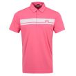 J.Lindeberg Men's Clark Regular Fit Golf Polo - Hot Pink - SS22