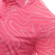 J.Lindeberg Men's KV Regular Fit Print Golf Polo - Hot Pink Spiral Camou - SS22