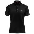 Miura Men's Black Ouail Wharton Samurai Logo Golf Polo - Black