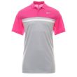 Nike Men's Dri-Fit Victory Colour Block Golf Shirt - Active Pink/LT Smoke Grey/White