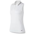 Nike Women's Dri-FIT Victory Sleeveless Golf Polo  - White
