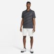 Nike Men's Dri-Fit Vapor Stripe Printed Golf Polo - Dark Smoke Grey/Black
