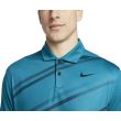 Nike Men's Dri-Fit Vapor Stripe Printed Golf Polo - Bright Spruce/Black