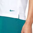 Nike Women's Dri-FIT Victory Stripe Golf Polo - White/Bright Spruce/Bright Spruce