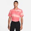 Nike Men's TW Dri-Fit ADV Print Golf Polo - Bleached Coral/Black