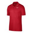 Nike Men's Essentials Dry Solid Golf Polo - University Red/White/White