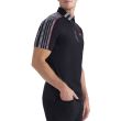 PXG Men's Athletic Fit Short Sleeve Plaid Block Polo Shirt - Black
