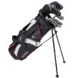 Us Kids Golf Ts51-V10b 10 Club Stand Set All Graphite Shafts Left Hand - Black/White/Red