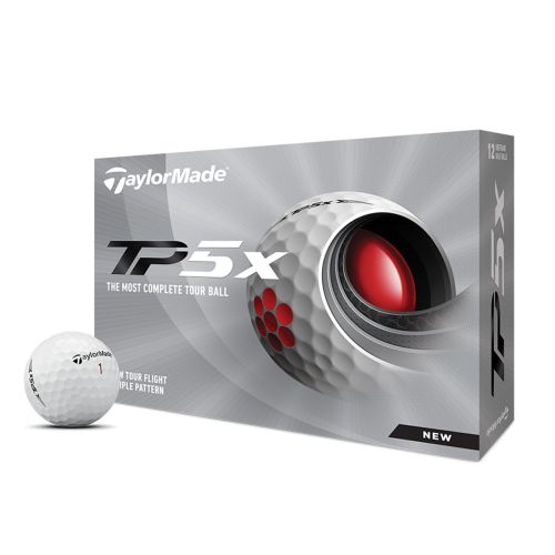 TaylorMade TP5x Golf Balls 1 Dozen - White