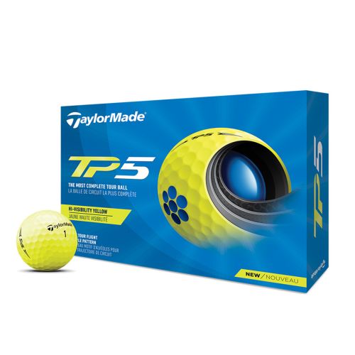 TaylorMade TP5 Golf Balls 1 Dozen - Yellow