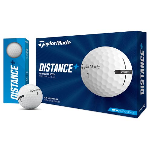 TaylorMade Distance+ Golf Balls 1 Dozen - White