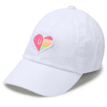 Under Armour Boy's Patch Armour Cap - White/Mojo Pink