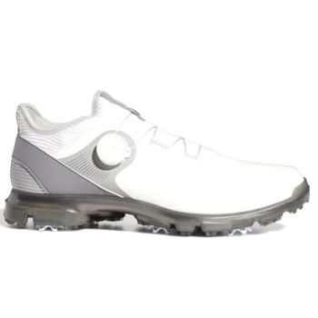 Adidas Men's Alphaflex 21 BOA Golf Shoes - Cloud White/Silver Metallic/Grey Two
