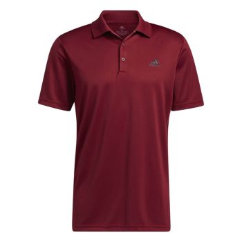 Adidas Men's Performance Primegreen Golf Polo Shirt - Collegiate Burgundy