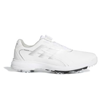 Adidas Men's Raxion Lite Max Boa Wide Golf Shoes - Cloud White/Silver Metallic/Core Black