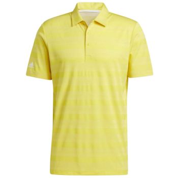 adidas Tow-Color Striped Golf Polo - Yellow/White