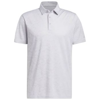 Adidas Men's Textured Golf Polo - White/Grey Two