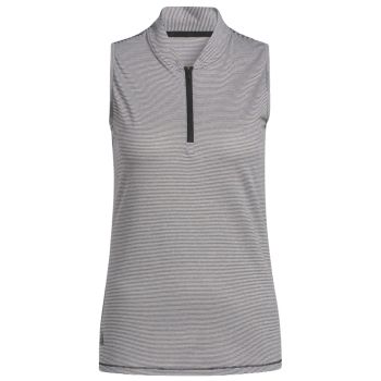 Adidas Women's Ottoman Sleeveless Golf Polo - Black/White