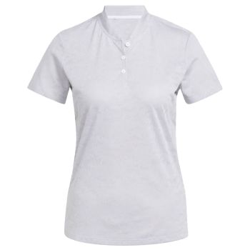 Adidas Women's Jacquard Golf Polo Shirt - White