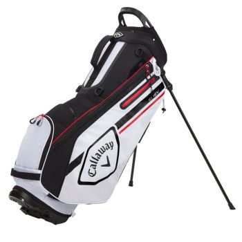 Callaway Chev Stand Bag - White/Black/Fire Red