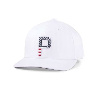 Puma Men's Pars & Stripes P Snapback Golf Cap - White