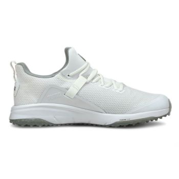 PUMA Men's Fusion Evo Golf Shoes - Puma White/Quarry